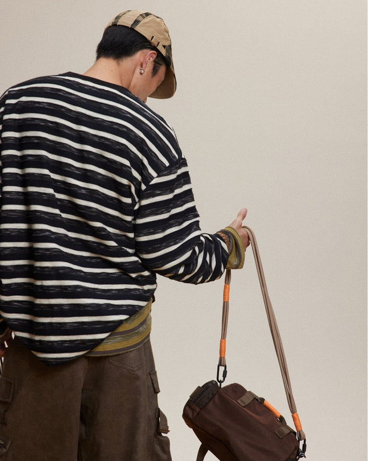 Driftline prugasti pleteni pulover 