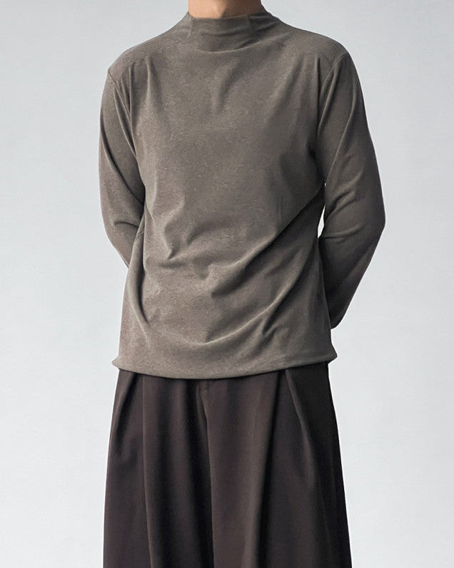 Majica s dugim rukavima i lažnim ovratnikom od pamuka