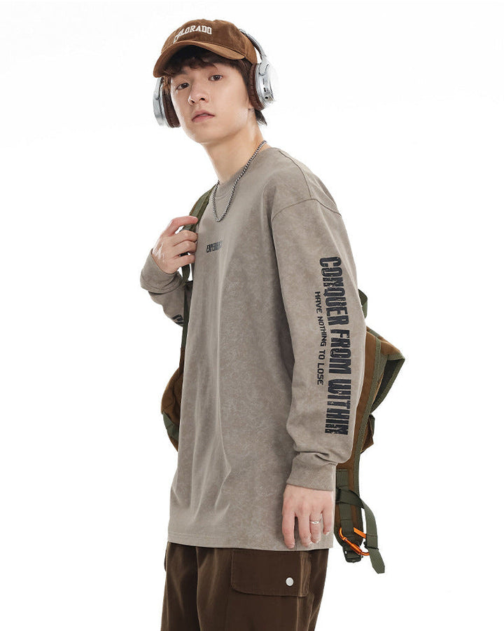 Mottler teksturirani crew pulover 