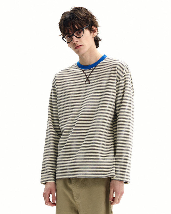 Prugasta pamučna majica dugih rukava