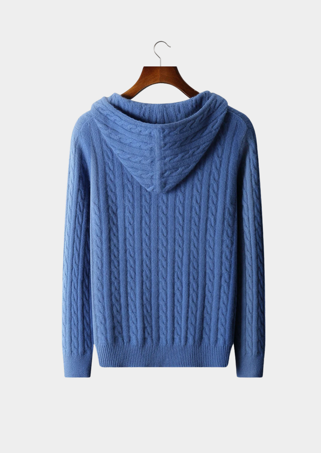 100% KAŠMIR PLETENI ZIP HUDICA