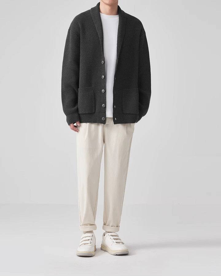 VerdeEase Pleteni Kardigan s Ovratnikom