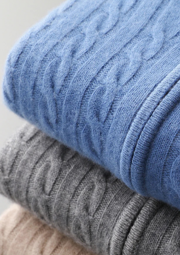 100% KAŠMIR PLETENI ZIP HUDICA