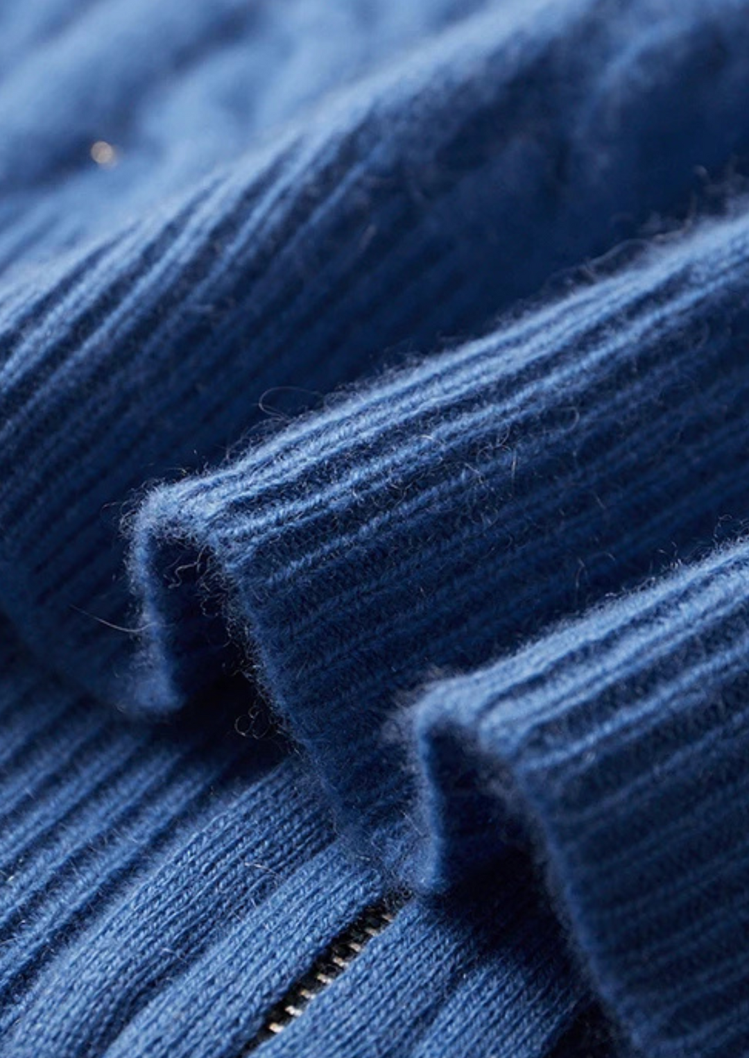 100% KAŠMIR PLETENI ZIP HUDICA