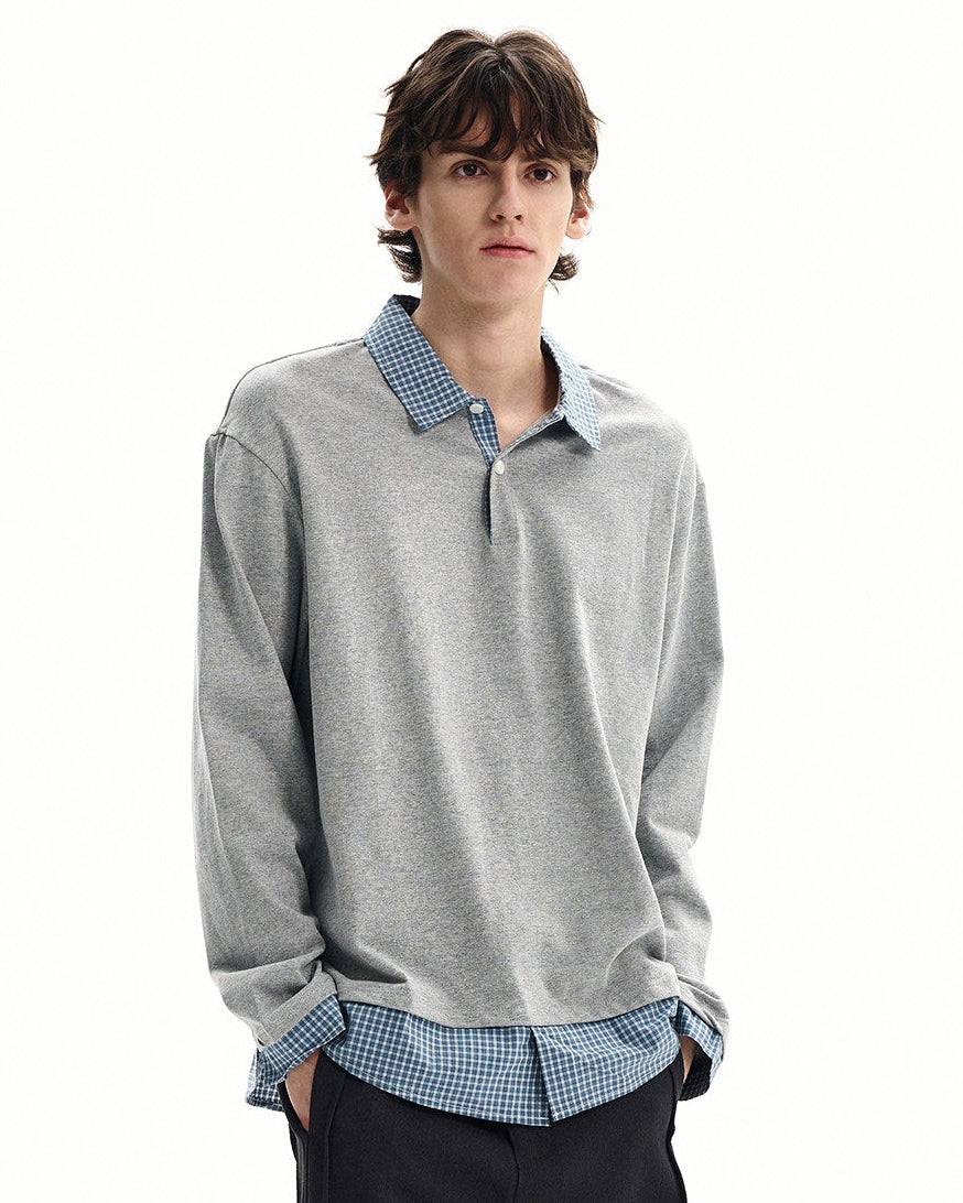 Pamučna Jersey Polo Majica s Višeslojnim Dizajnom 