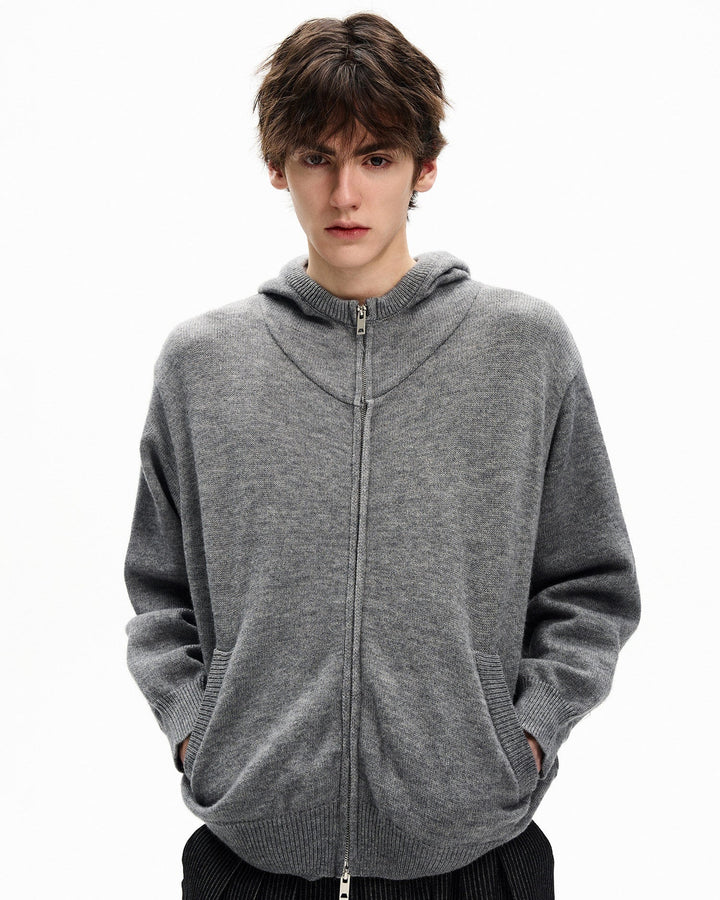 Kardigan s kapuljačom od pletene tkanine