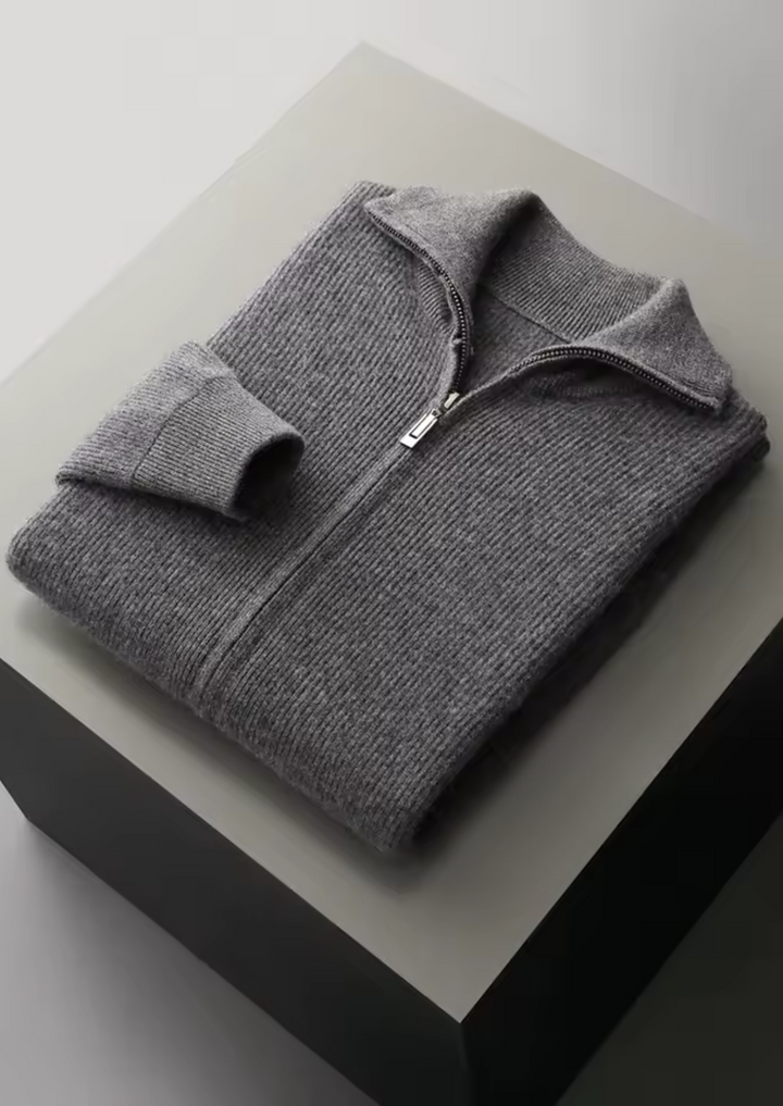 NOBA VUNENI REBRASTI DŽEMPER S RAJFAŠLUSOM