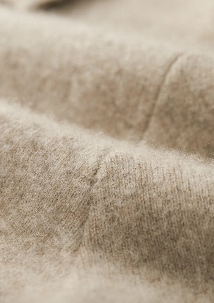 100% KASHMIR ZIP POLO CARDIGAN