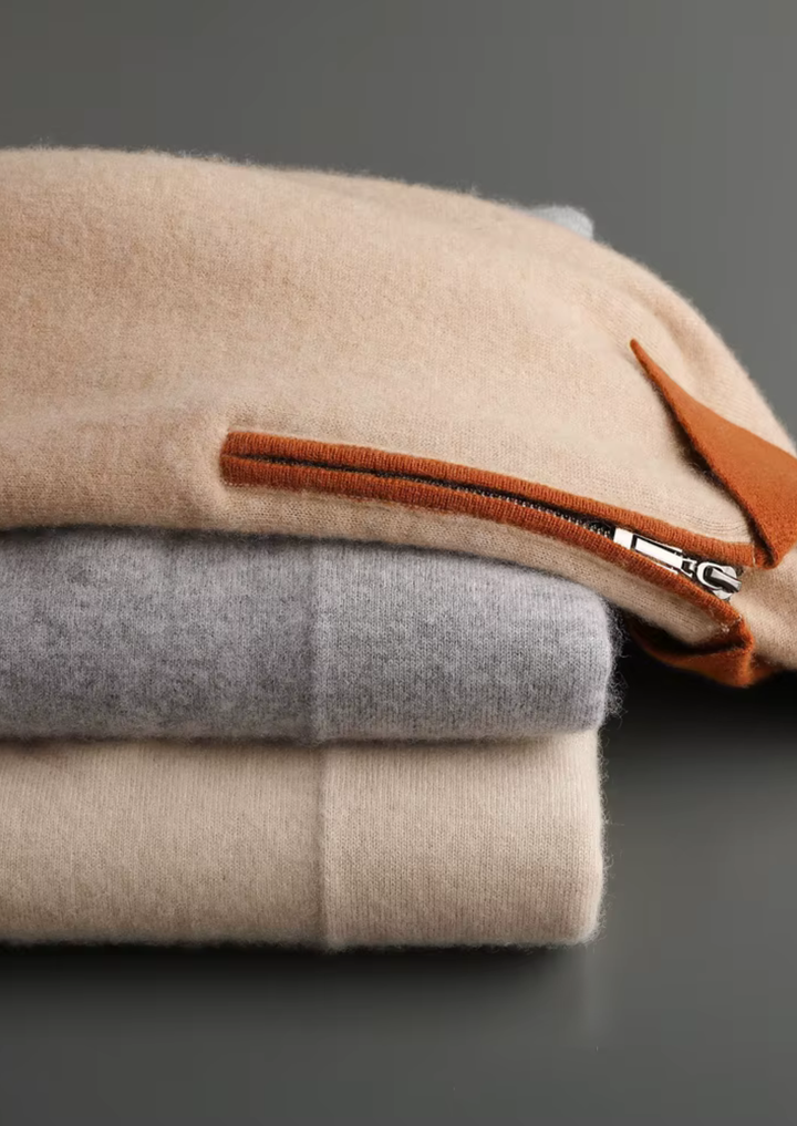 100% KASHMIR DVOJNE BOJE POLA S RAJFNICOM