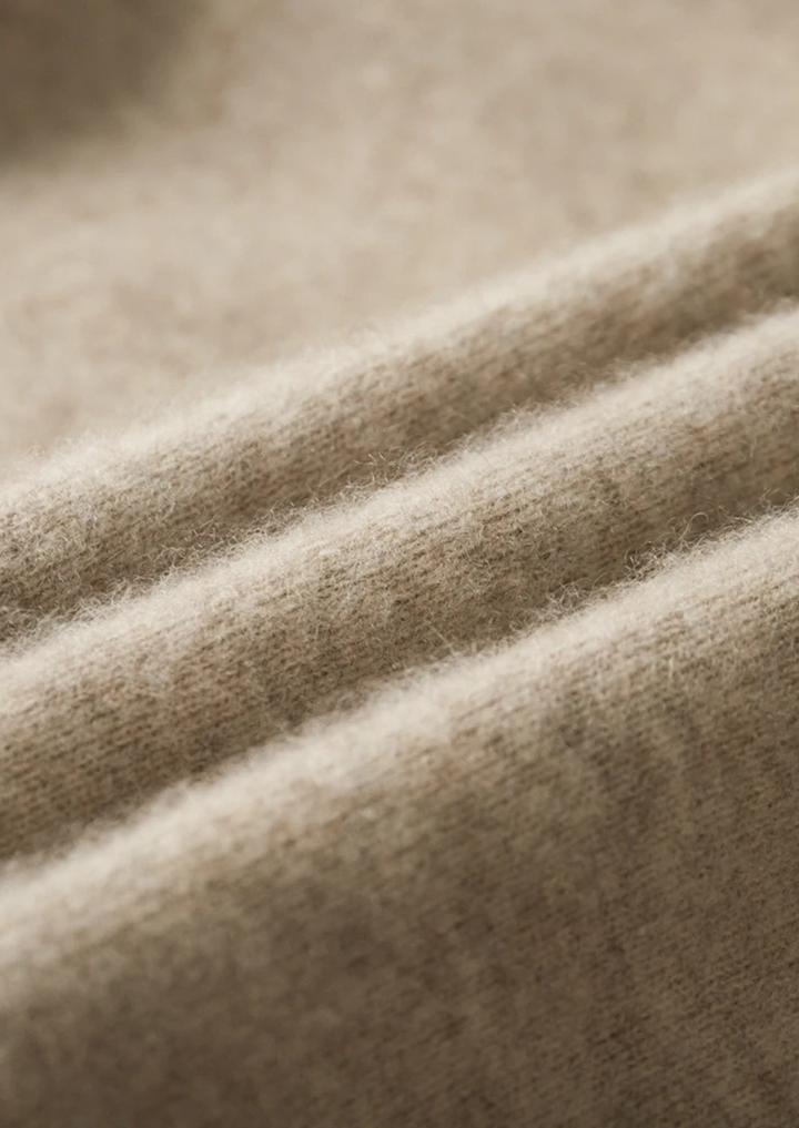 100% KASHMIR ZIP POLO CARDIGAN