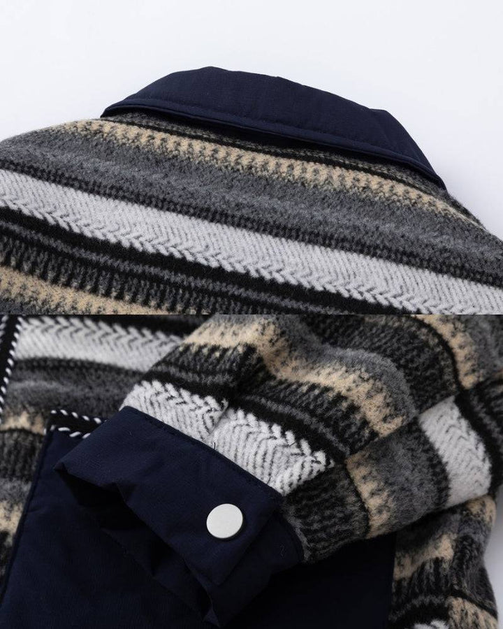 Jakna s prugastim patchwork uzorkom