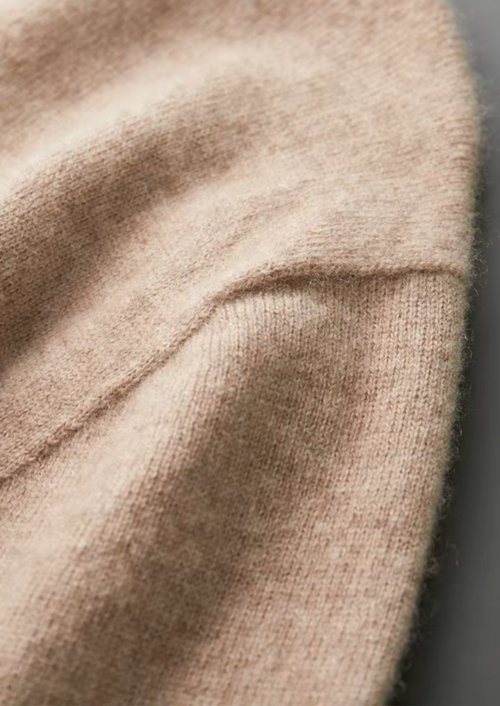 100% KASHMIR KLASIČNA MAJICA S KRAGNOM