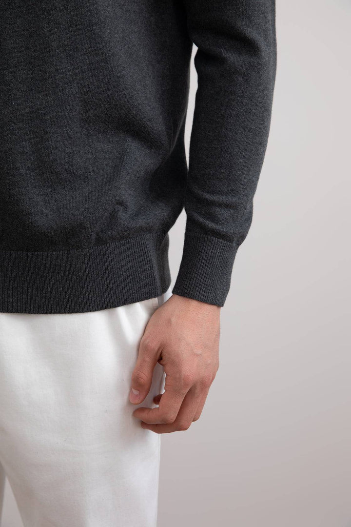 Polo majica klasičnog kroja u boji ugljena