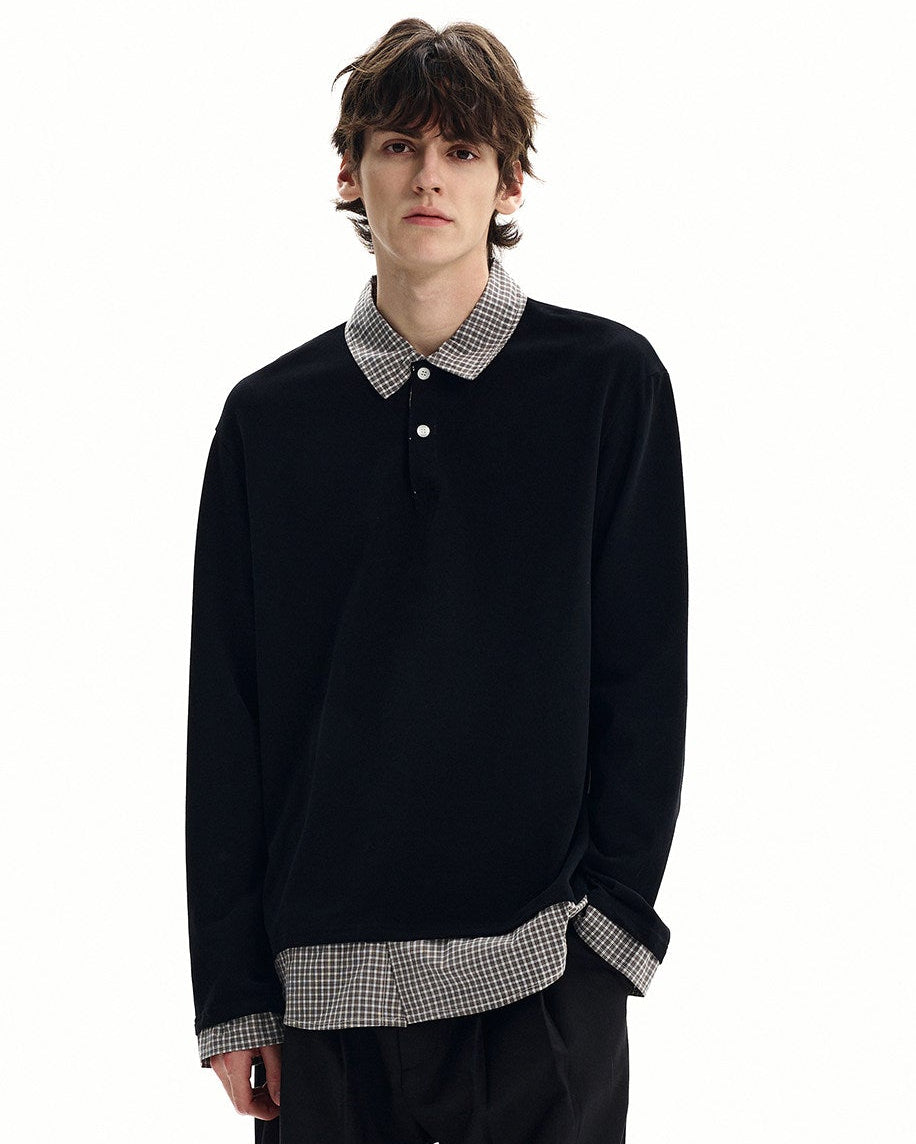 Pamučna Jersey Polo Majica s Višeslojnim Dizajnom 