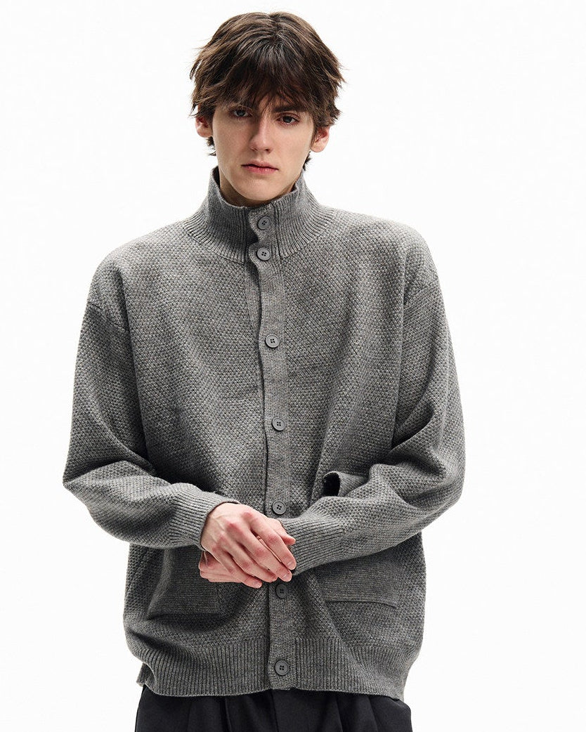 Kardigan od mješavine vune s teksturiranim pletenjem 