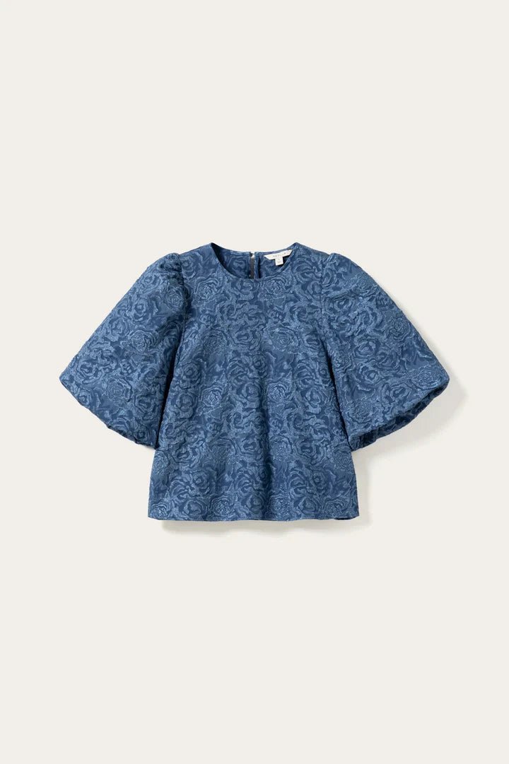 SHELLY BLUZA PRAŠNJAVA PLAVA