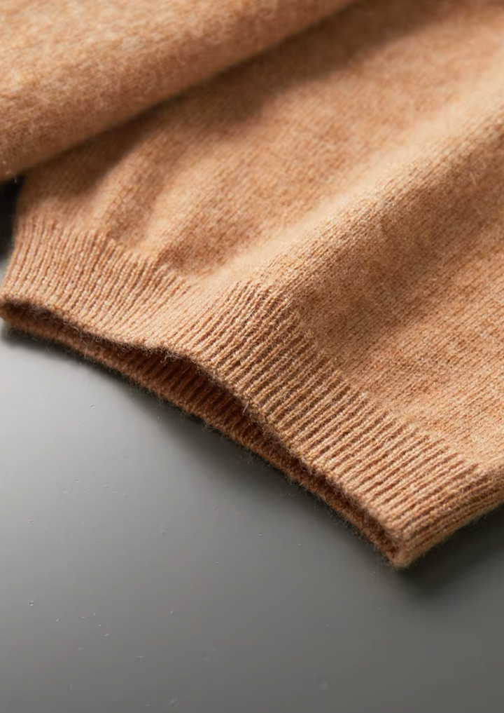 100% KASHMIR KLASIČNA MAJICA S KRAGNOM