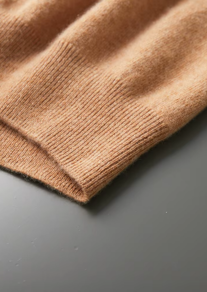 100% KASHMIR KLASIČNA MAJICA S KRAGNOM