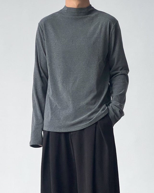 Majica s dugim rukavima i lažnim ovratnikom od pamuka