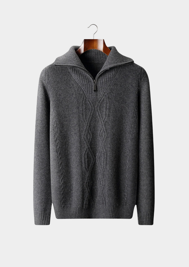 NOBA WOOL PULOVER S KRAJEM NA ZIP
