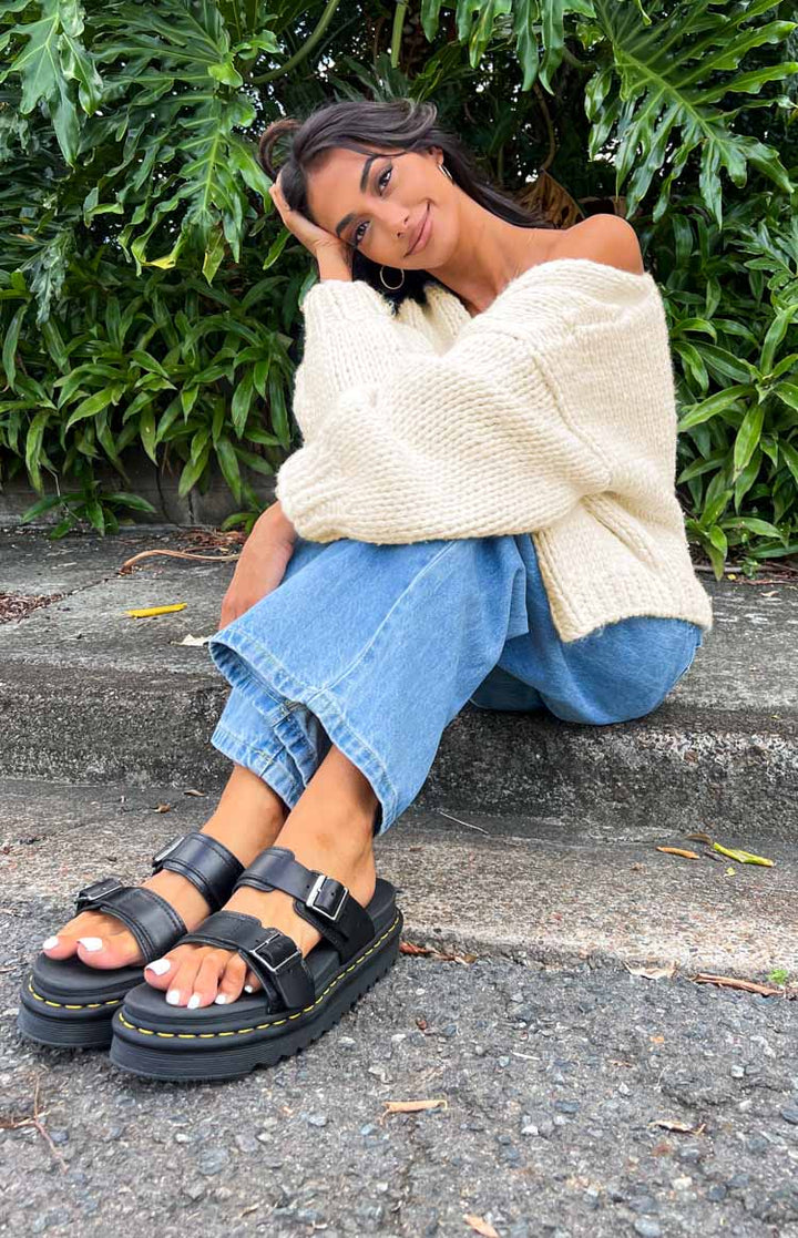 Kardigan od kremaste pletenine