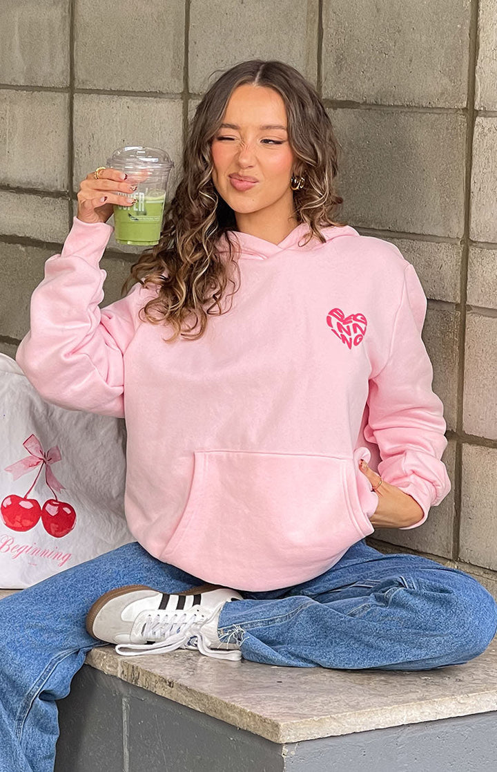 Početni Ružičasti Lovey Bubble Hoodie