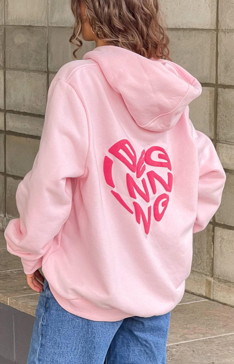 Početni Ružičasti Lovey Bubble Hoodie