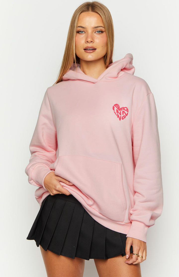 Početni Ružičasti Lovey Bubble Hoodie