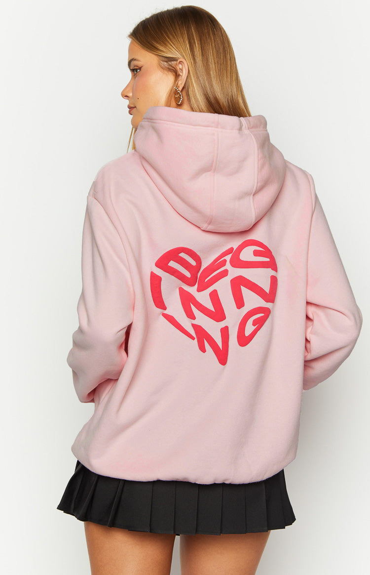 Početni Ružičasti Lovey Bubble Hoodie