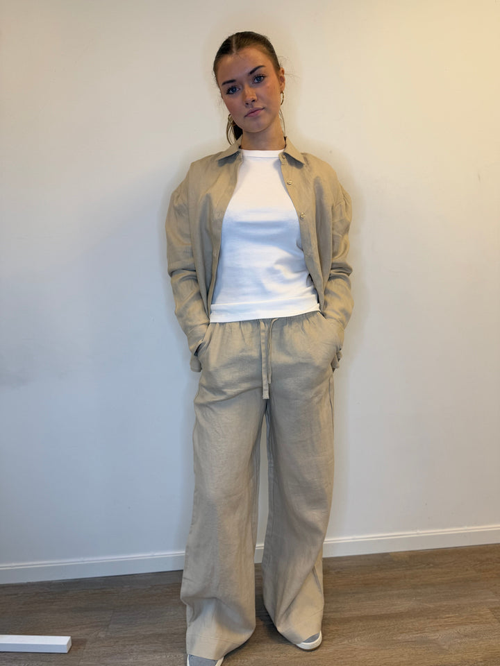 ALANA LANENE HLAČE BEŽ