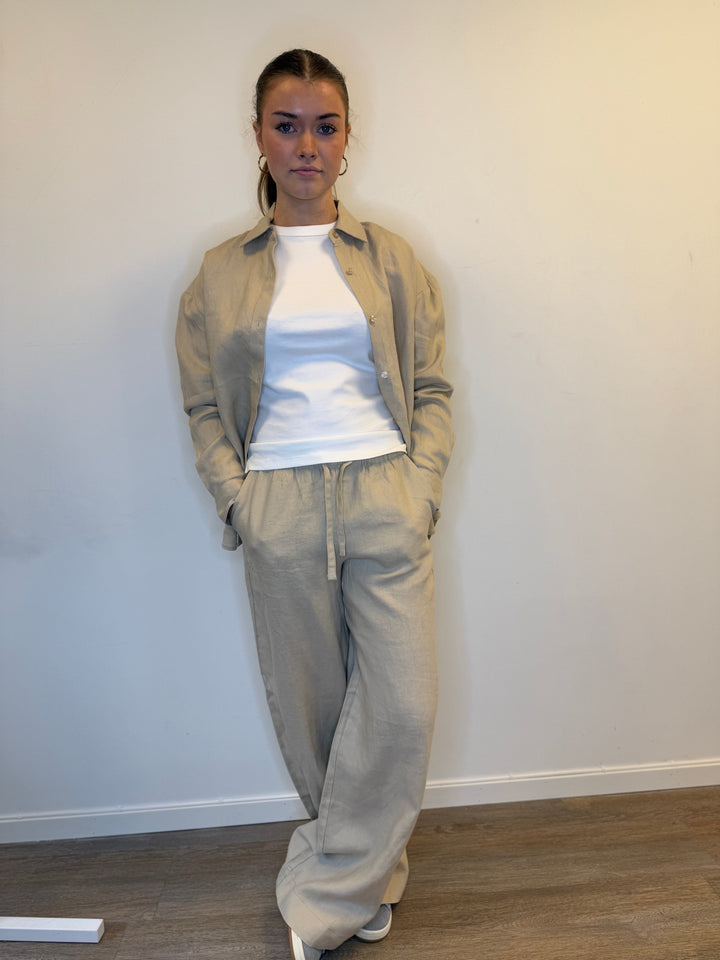 ALANA LANENE HLAČE BEŽ