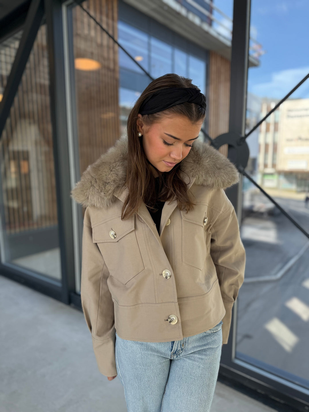 CHARLIE CANVAS JAKNA - BEŽ