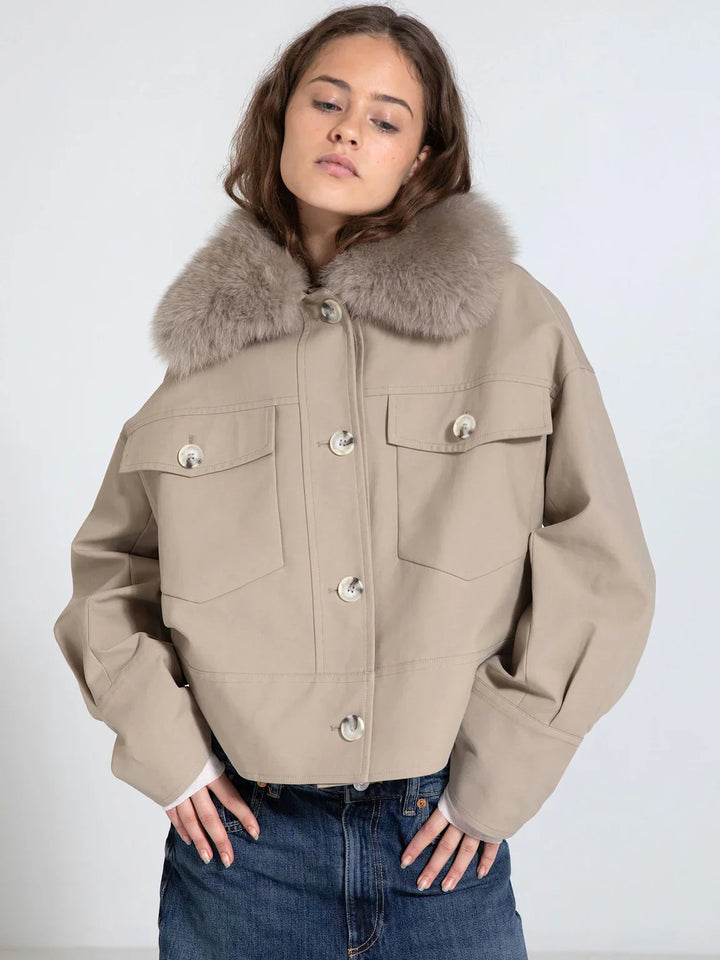 CHARLIE CANVAS JAKNA - BEŽ