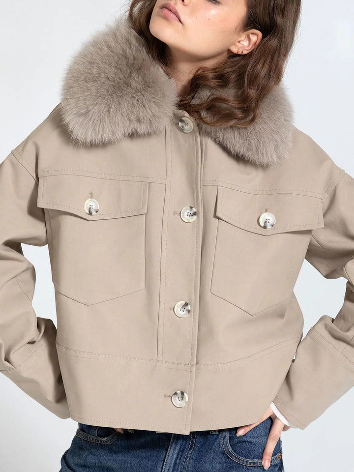 CHARLIE CANVAS JAKNA - BEŽ