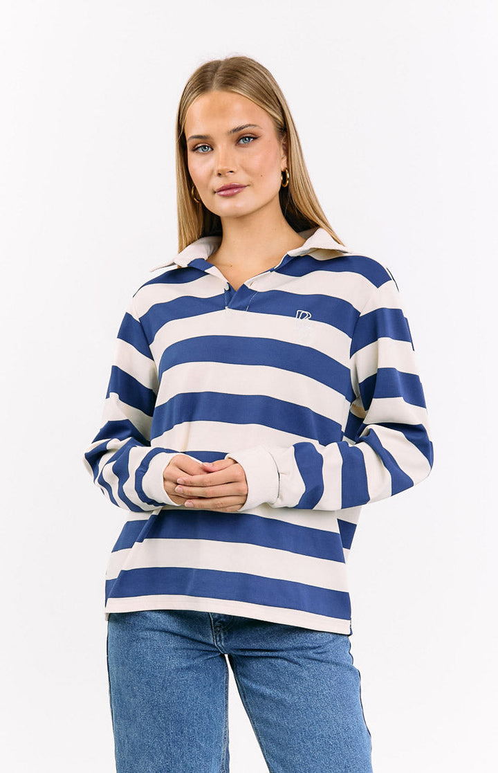 Carey Plavi Prugasti Džemper