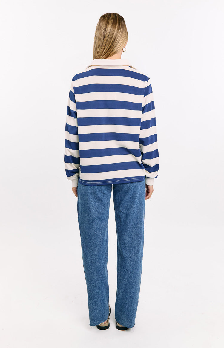 Carey Plavi Prugasti Džemper
