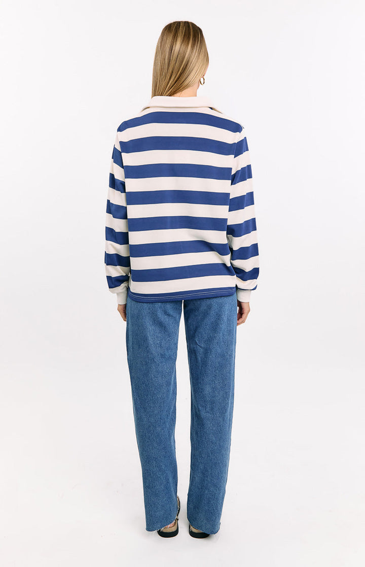 Carey Plavi Prugasti Džemper