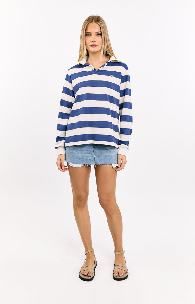 Carey Plavi Prugasti Džemper