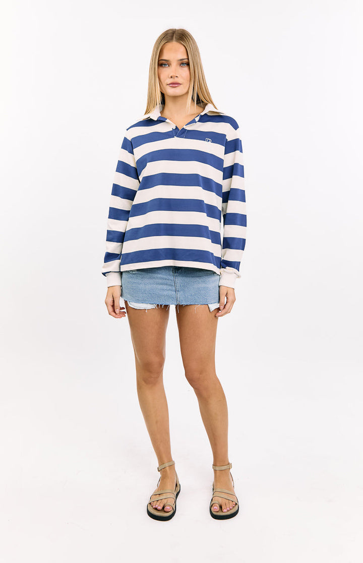 Carey Plavi Prugasti Džemper