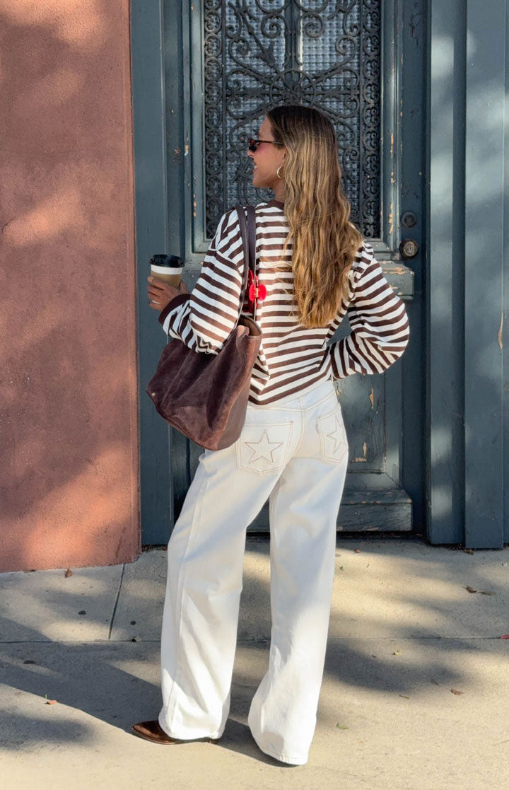 Clara Star Bijeli Džins Niskog Struka