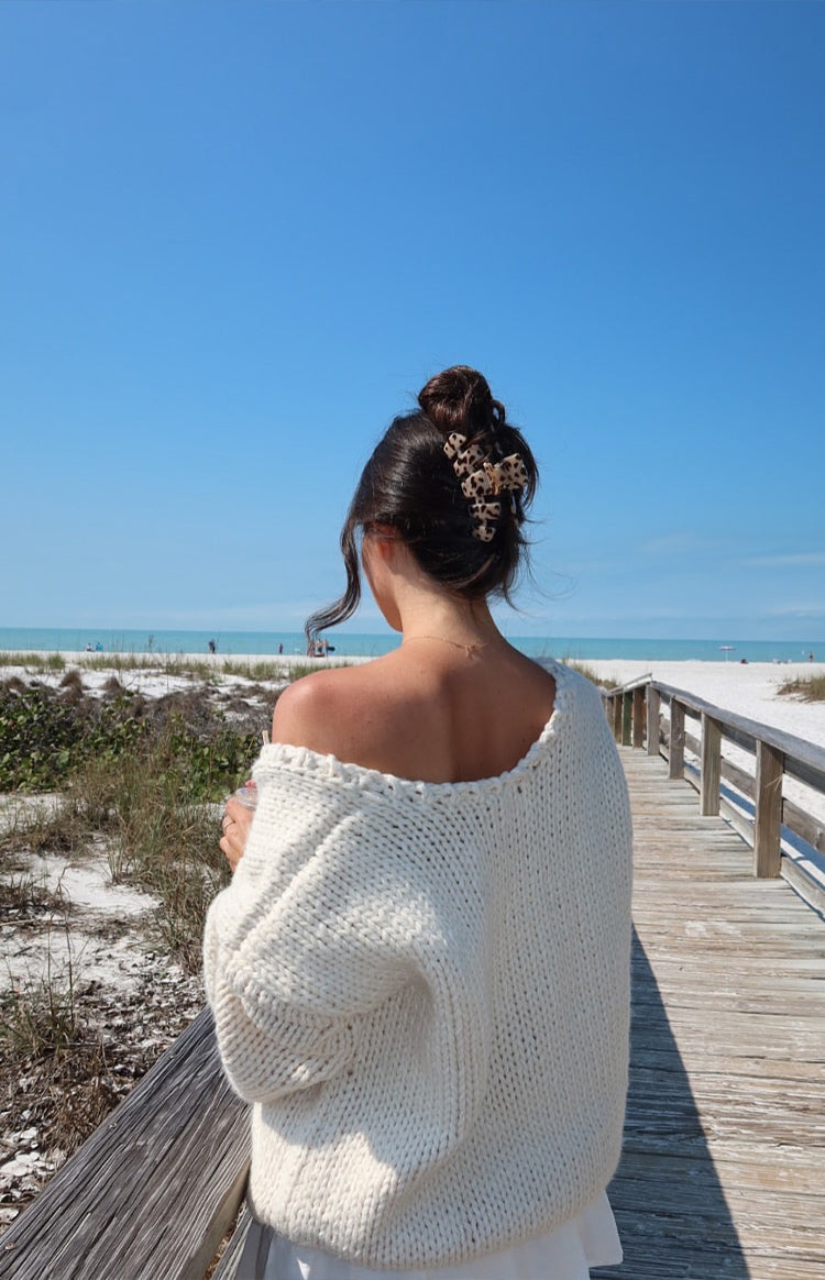 Delvey Krema Chunky Pleteni Pulover