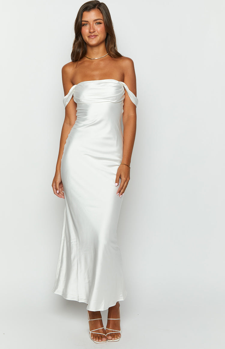 Ella White Halter Formalna Haljina