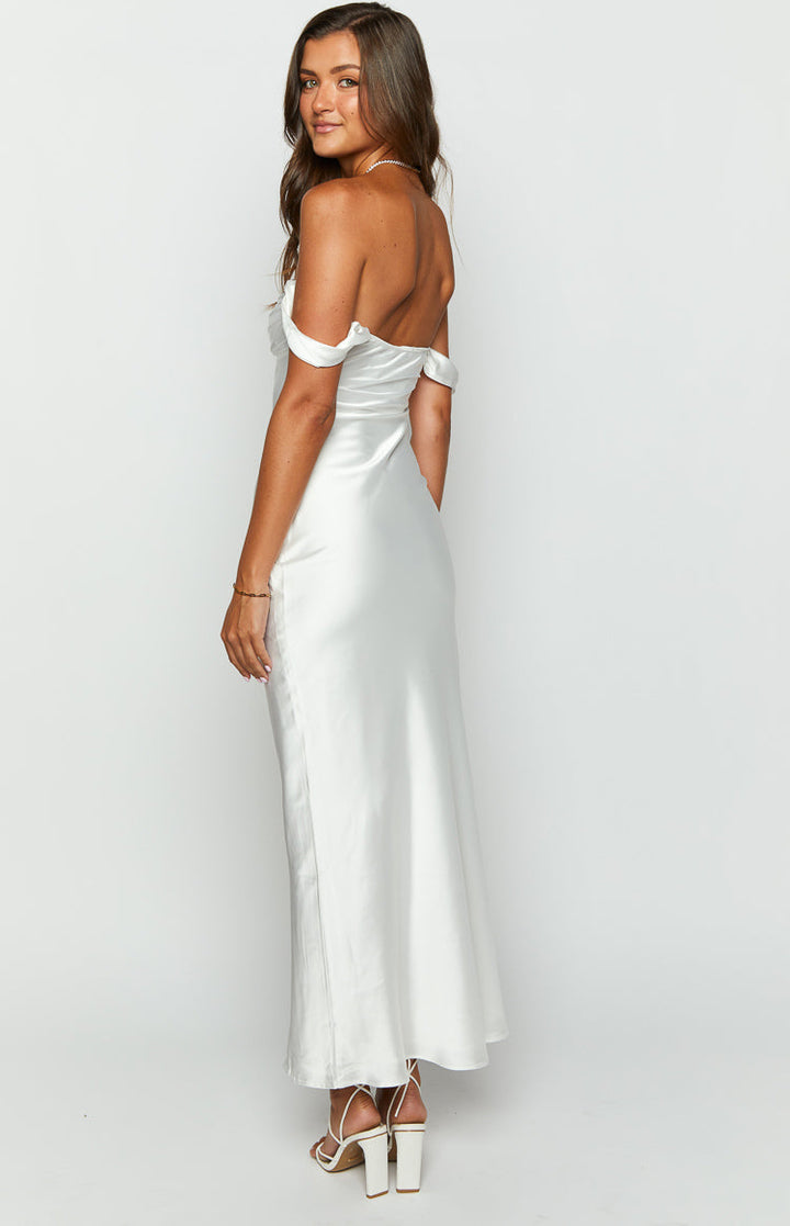 Ella White Halter Formalna Haljina