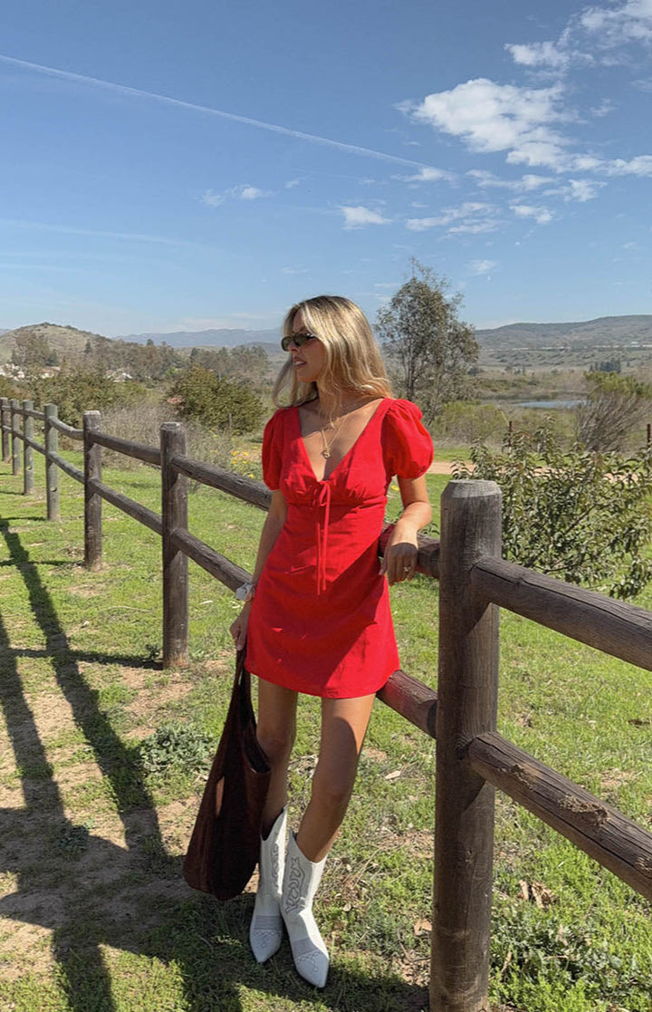 Franky Crvena Mini Haljina