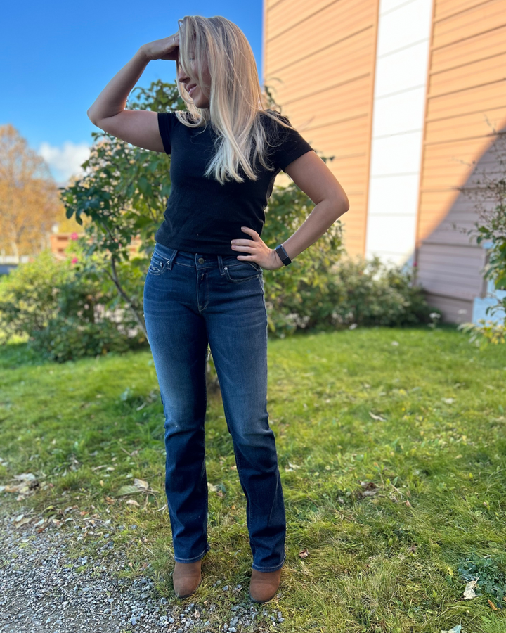 NOVE LUZ BOOTCUT TAMNO PLAVE