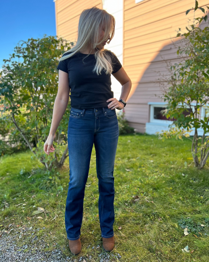 NOVE LUZ BOOTCUT TAMNO PLAVE