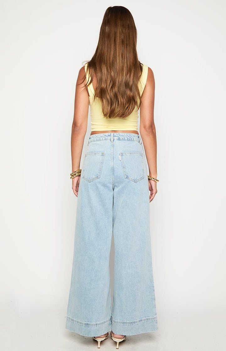 Khali Svijetlosivi Traper Široke Hlače