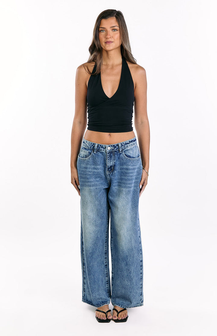 Lovers Lane traperice s džepom u obliku srca srednjeg pranja