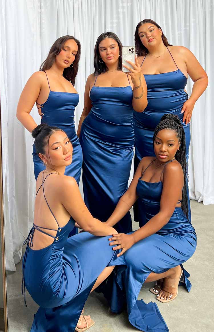 Manhattan Slip Formalna Haljina Navy