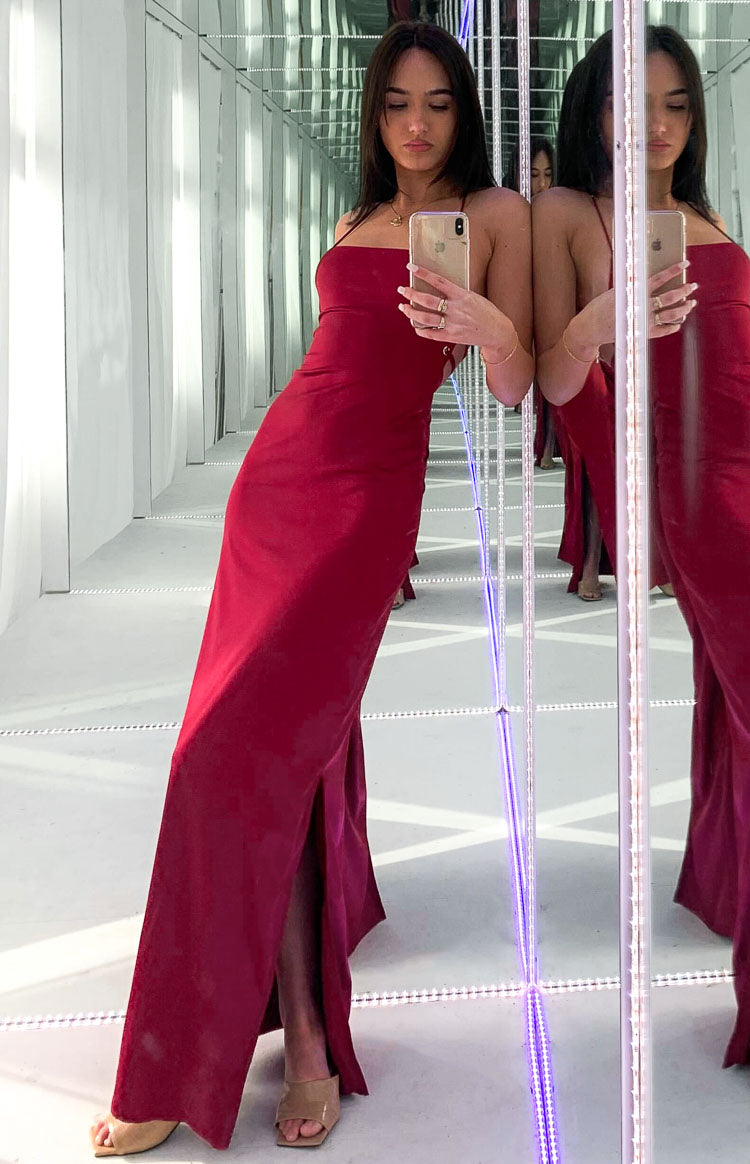 Manhattan Slip Formalna Haljina Vino